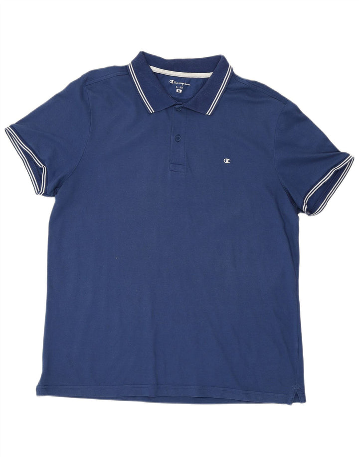 Ανδρικό μπλουζάκι πόλο CHAMPION Easy Fit XL Μπλε