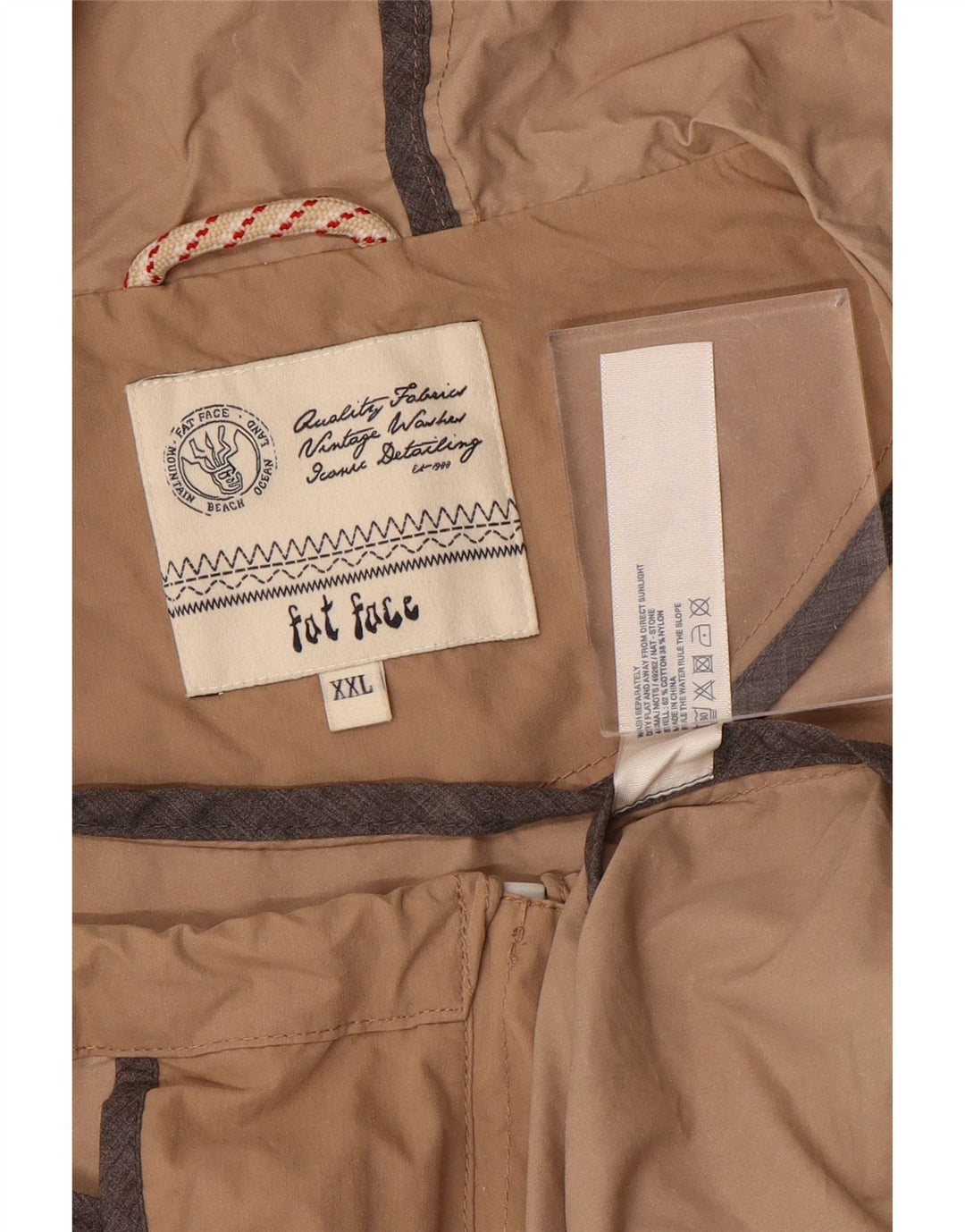 Ανδρικό αντιανεμικό μπουφάν FAT FACE UK 44 2XL Μπεζ βαμβακερό