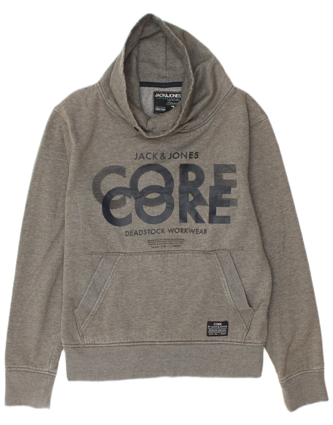 Jack & Jones Ανδρικό γραφικό φούτερ πουκάμισο από βαμβακερό μικρό γκρι