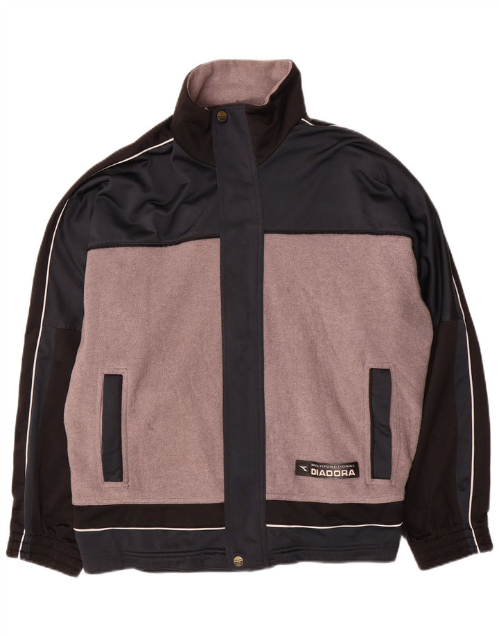 Ανδρική φόρμα Diadora Top Jacket UK 38 Medium Grey Colorblock Polyester