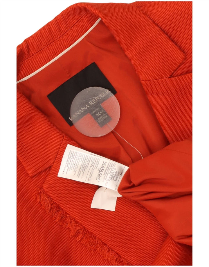 Banana Republic Γυναικείο μπουφάν μπλέιζερ με 1 κουμπιά UK 10 Small Orange
