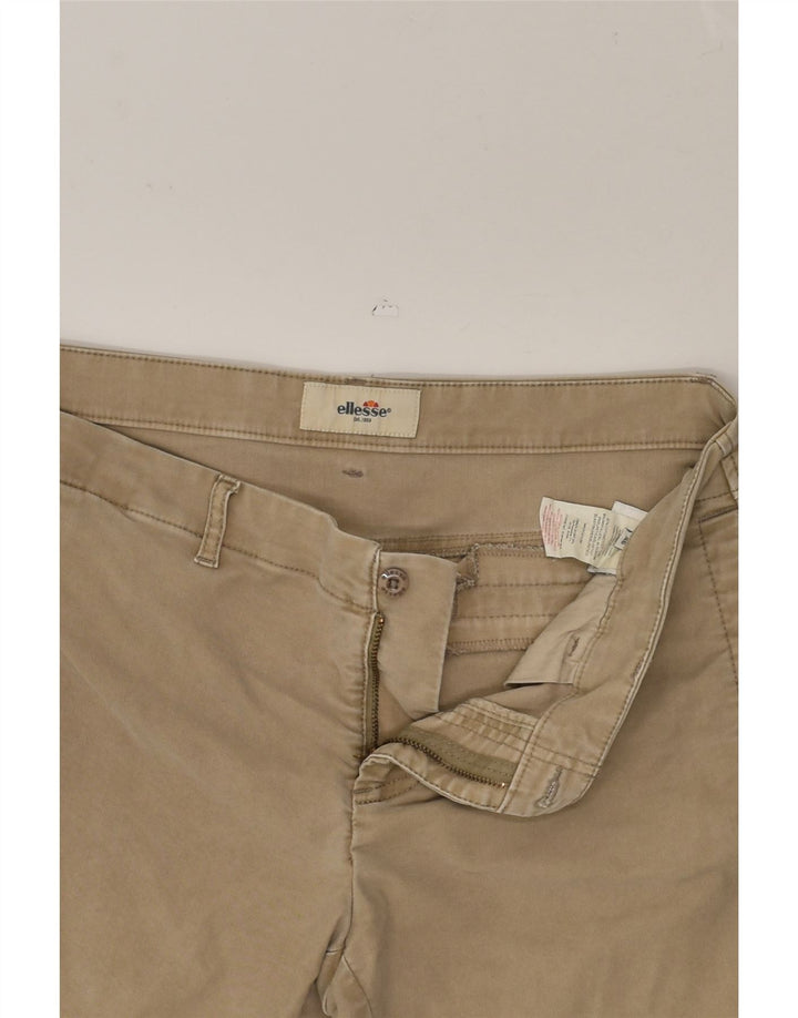 ELLESSE Womens Slim Chino Trousers IT 46 Large W32 L30 Beige Cotton | Vintage Ellesse | Thrift | Second-Hand Ellesse | Used Clothing | Messina Hembry 