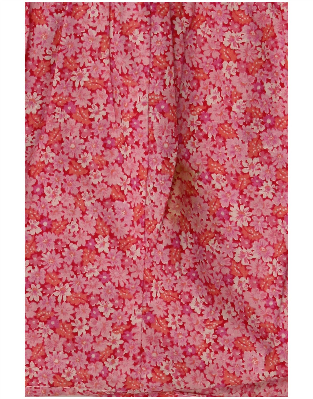 VINTAGE Γυναικεία Flared Φούστα EU 36 Small W30 Pink Floral Βαμβακερή