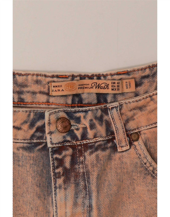 Zara Γυναικείο Denim Distressed Hot Παντελόνι EU 40 Medium W30 Pink