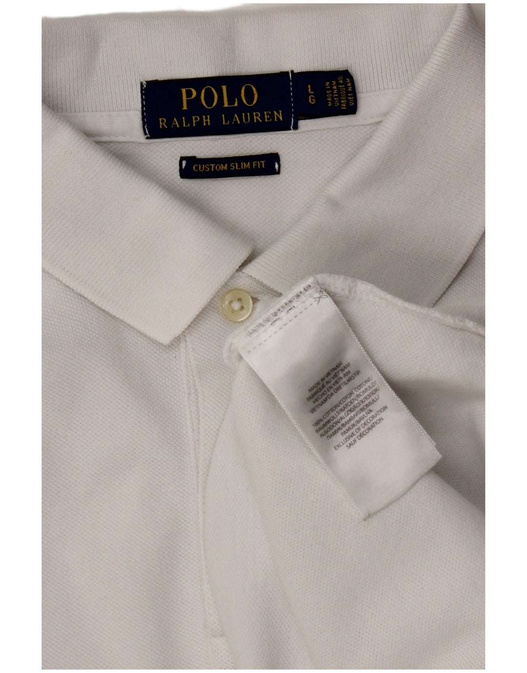 POLO RALPH LAUREN Ανδρικό πουκάμισο Polo με λεπτή εφαρμογή, μεγάλο λευκό βαμβακερό