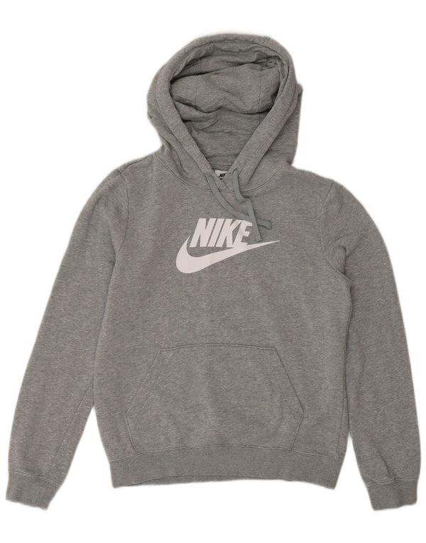 Nike Graphic Hoodie Jumper UK 6 XS Graphic Cotton