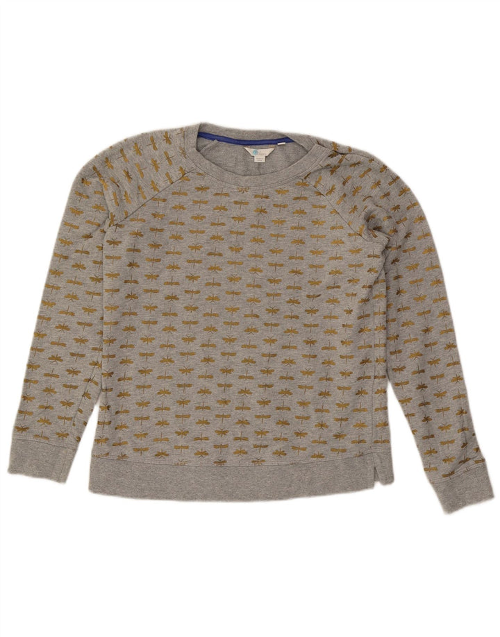 Boden Γυναικεία Crop Abstract Pattern Oversized φούτερ Jumper UK 6 XS Grey