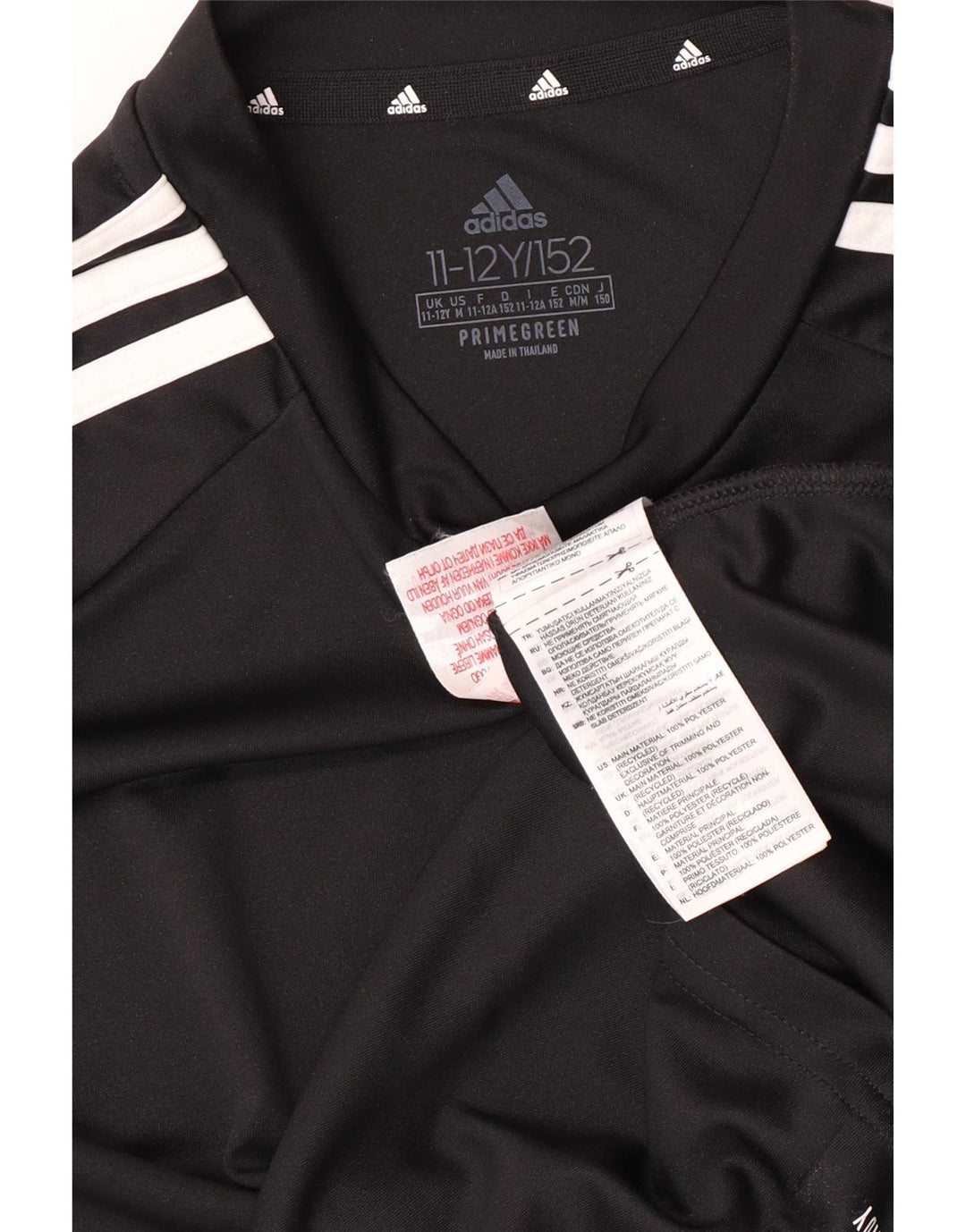 Adidas Boys Aeroready κανονικό T-shirt Top 11-12 ετών μαύρο πολυεστέρα