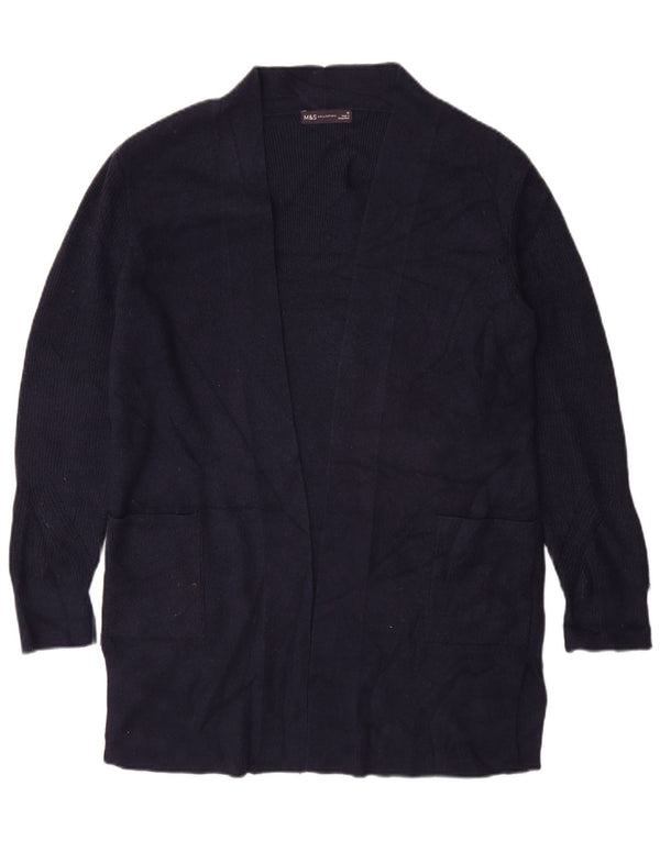 Marks & Spencer Γυναικείο Longline ανοιχτό πουλόβερ ζακέτα UK 16 Large Navy Blue