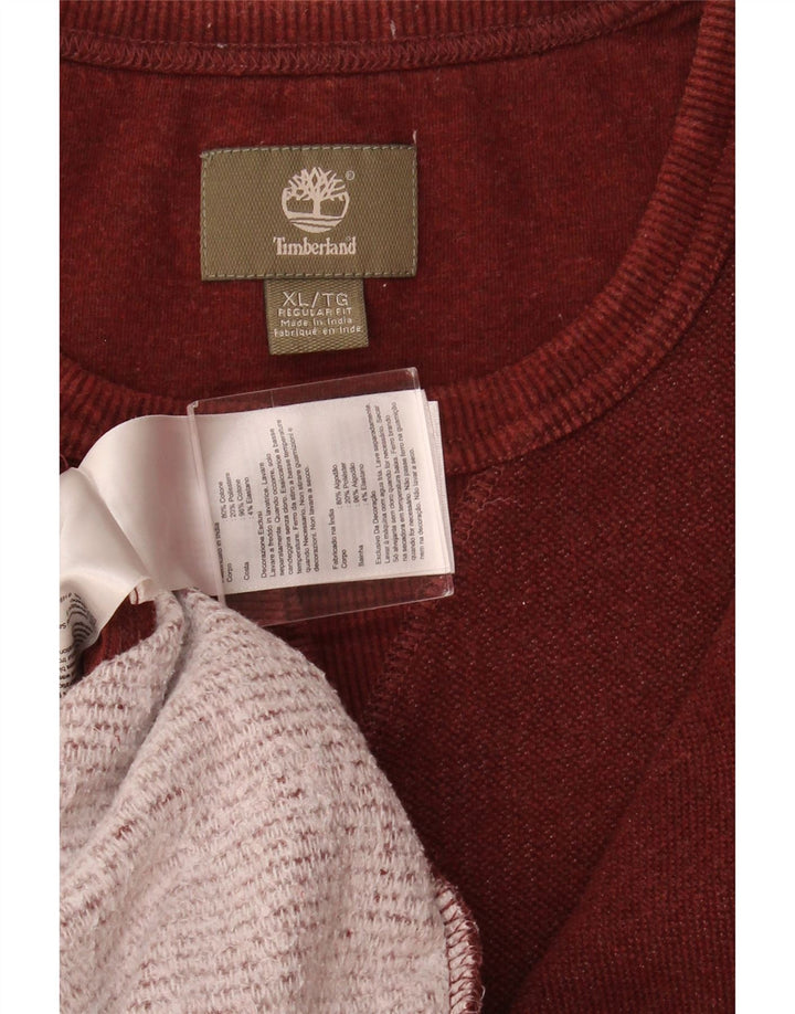 TIMBERLAND Ανδρικό φούτερ με κανονική εφαρμογή Jumper XL Κόκκινο βαμβακερό