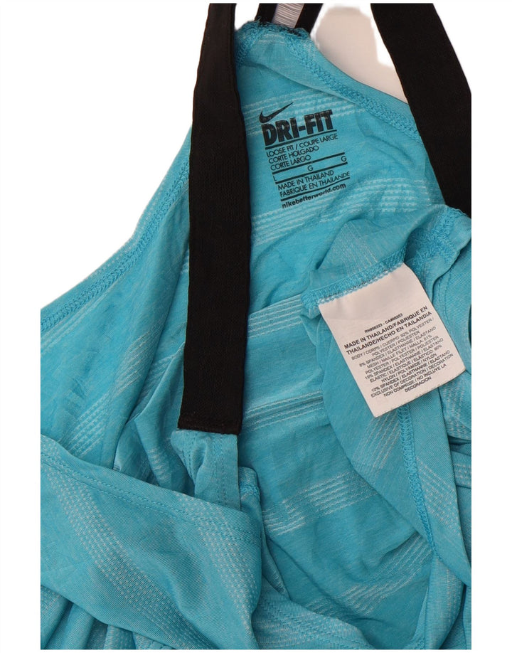 Γυναικείο γιλέκο NIKE τοπ UK 16 Μεγάλο μπλε ριγέ πολυεστέρα Sports