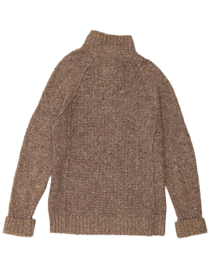 FAT FACE Ανδρικό πουλόβερ με λαιμό με κουμπιά από μαλλί με μικρούς γκρι