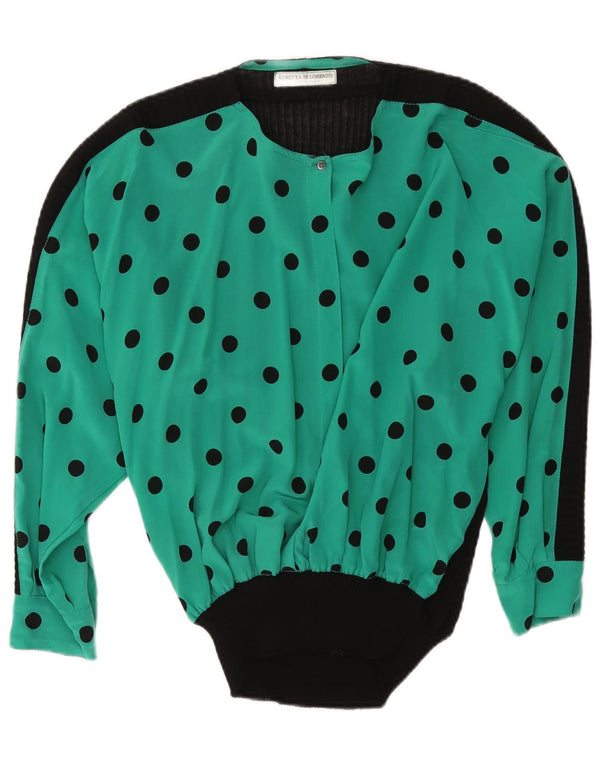 Loretta Di Lorenzo Γυναικεία Μπλούζα Τοπ UK 16 Large Green πουά