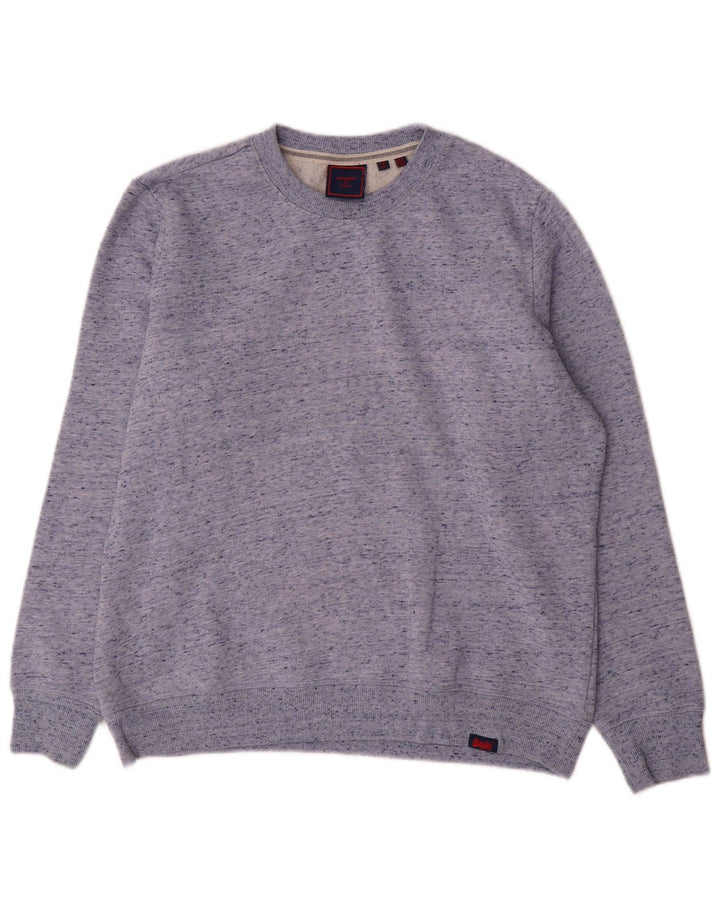 Superdry Γυναικεία φούτερ μεγάλου μεγέθους Jumper UK 12 Medium Blue Flecked