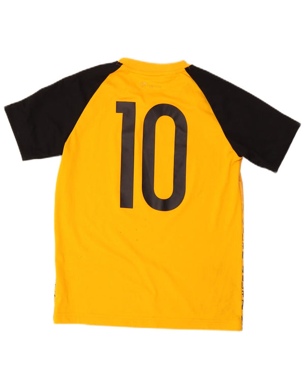 Γραφικό T-shirt Adidas Boys MESSI Top 11-12 ετών κίτρινο πολυεστερικό σπορ