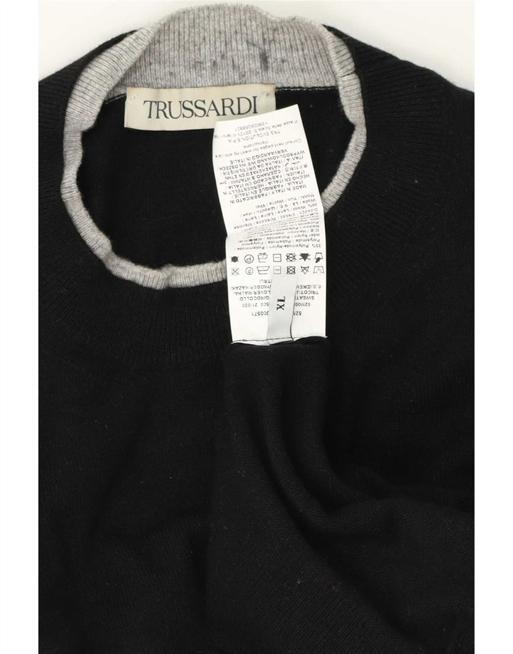 Ανδρικό πουλόβερ Trussardi Crew Neck Jumper XL Μαύρο Πολυαμίδιο