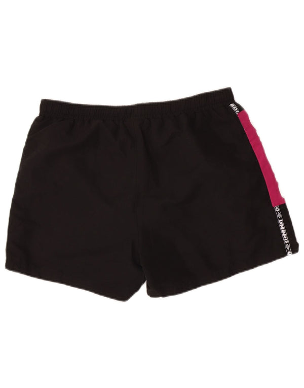 Umbro Mens Graphic Sport Shorts Medium Black Colourblock Polyester