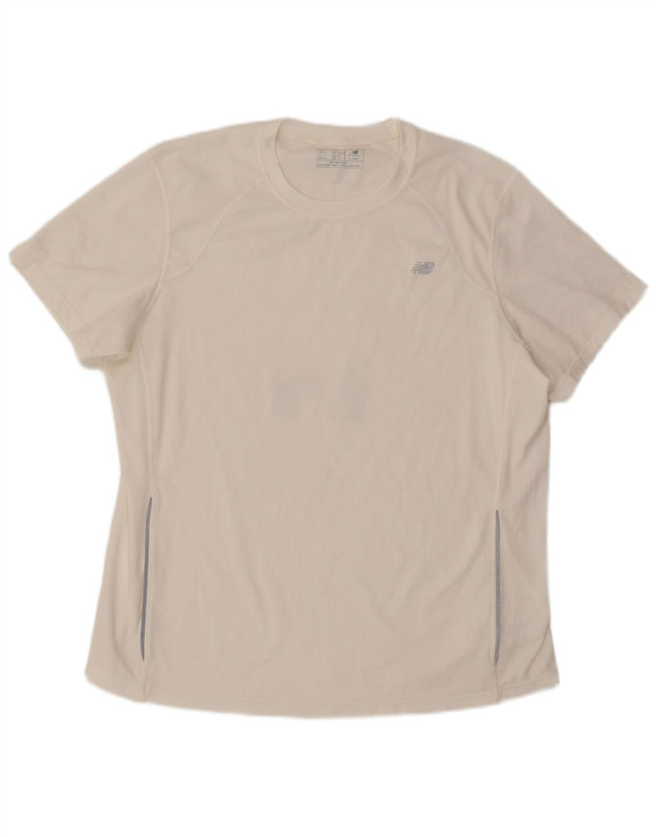 Ανδρικό T-Shirt New Balance Top XL White Colourblock Πολυεστέρας