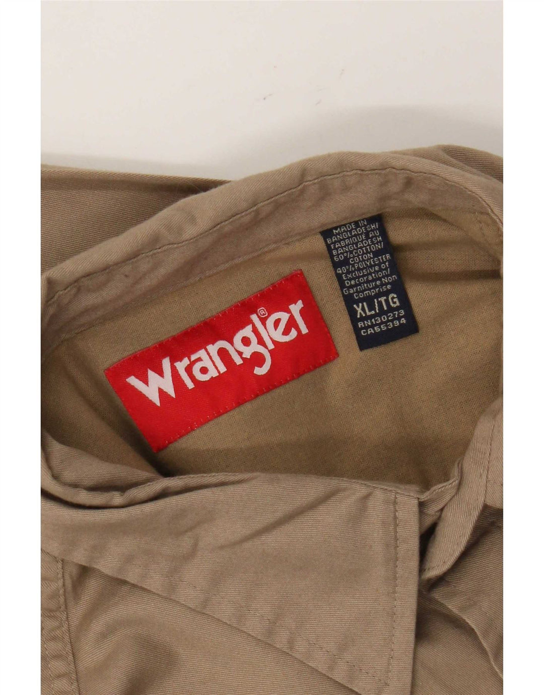 Ανδρικό πουκάμισο Wrangler XL Μπεζ βαμβακερό