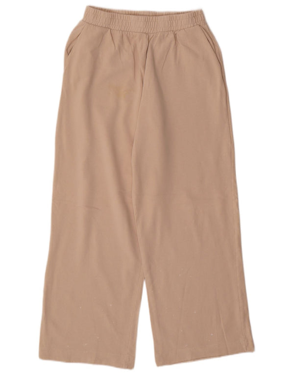 Zara Γυναικεία Φαρδιά Φόρμα Παντελόνια UK 10 Small Beige