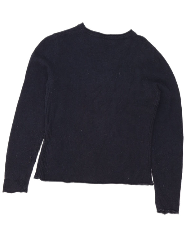 Tommy Hilfiger Γυναικείο πουλόβερ με λαιμόκαυστο UK 14 Large Navy Blue Wool
