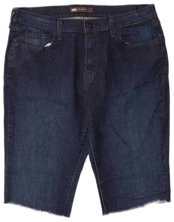 LEVI'S Γυναικείο 515 τζιν σορτς US 14 XL W34 Navy Blue βαμβακερό