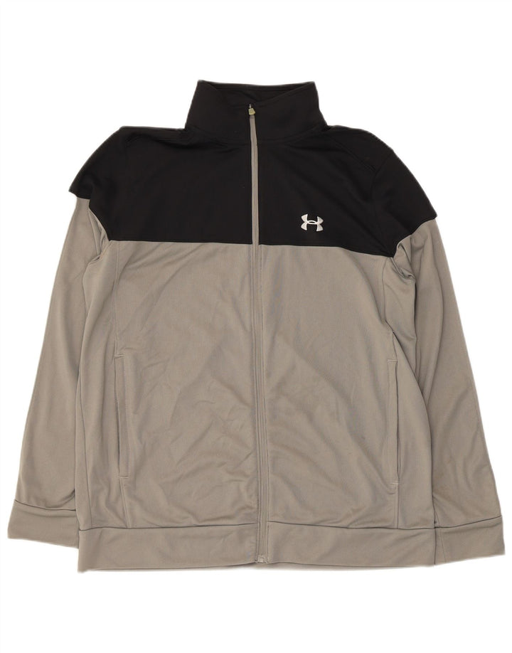 Ανδρική αθλητική φόρμα UNDER ARMOR Μπουφάν με μεγάλο γκρι χρώμα