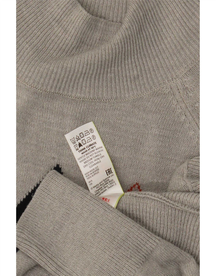 Marks & Spencer Γυναικείο πουλόβερ με λαιμό χελώνα UK 6 XS Γκρι
