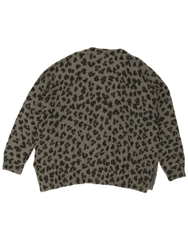 Γυναικείο πουλόβερ με λαιμόκοψη MINT VELVET UK 18 XL Γκρι Animal Print
