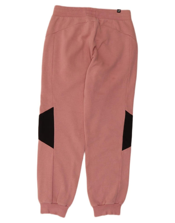 Puma γυναικεία φόρμα παντελόνι Joggers UK 10 Small Pink Colourblock Βαμβακερό