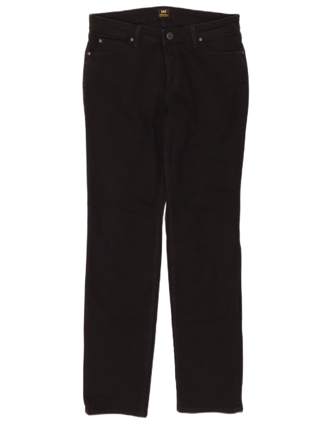 Lee Womens Marion Straight Jeans W31 L33 Μαύρο βαμβακερό