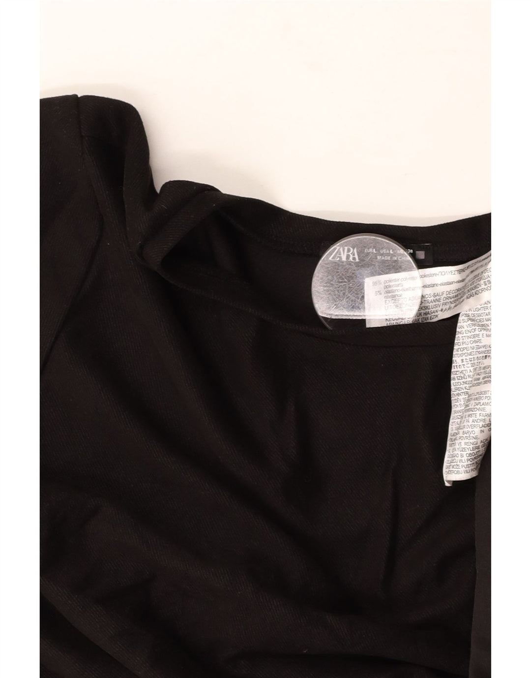 Γυναικείο φόρεμα ZARA A-Line UK 16 Large Black Floral Polyester