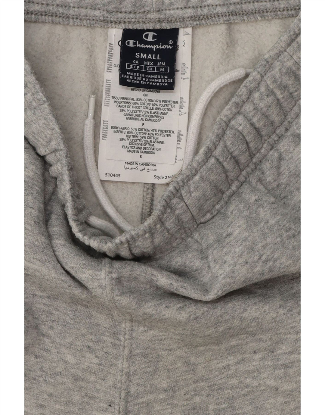 Ανδρική φόρμα Champion Παντελόνι Joggers Μικρό Γκρι Βαμβακερό