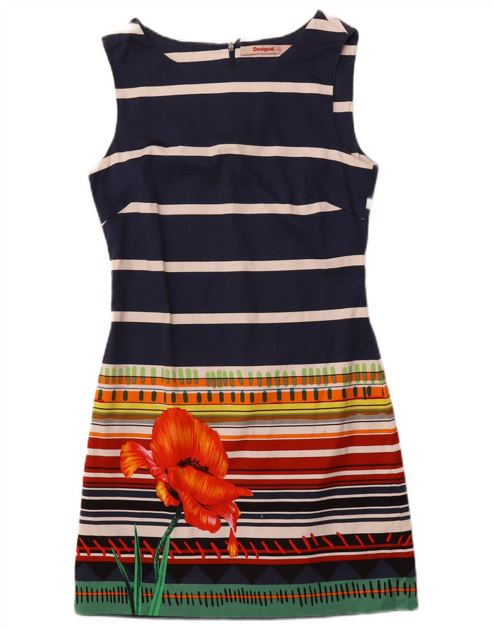 Desigual Γυναικείο Αμάνικο Φόρεμα με θήκη EU 36 Small Navy Blue ριγέ