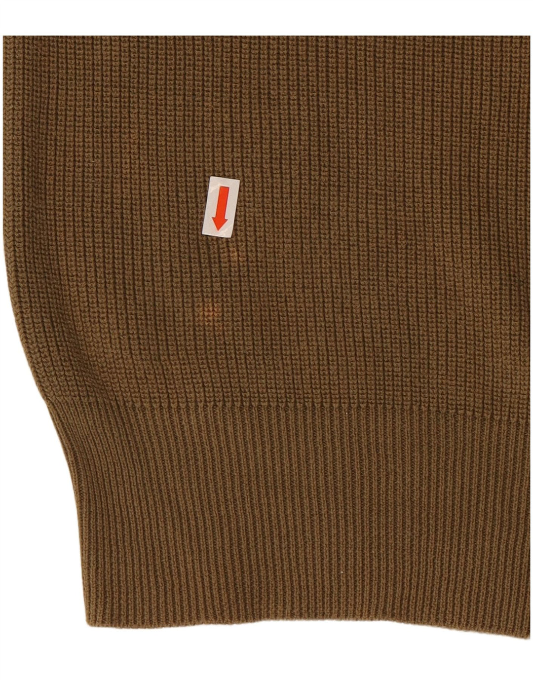 RALPH LAUREN Ανδρικό πουλόβερ με λαιμόκοψη μεσαίου καφέ βαμβακερό