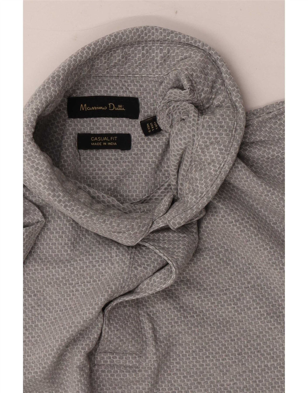 Massimo Dutti Ανδρικό πουκάμισο Polo Casual Fit μεγάλο γκρι