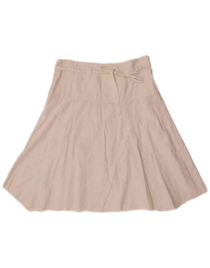 Playlife Γυναικεία Φούστα A-Line IT 42 Medium W30 Λευκή Βαμβακερή