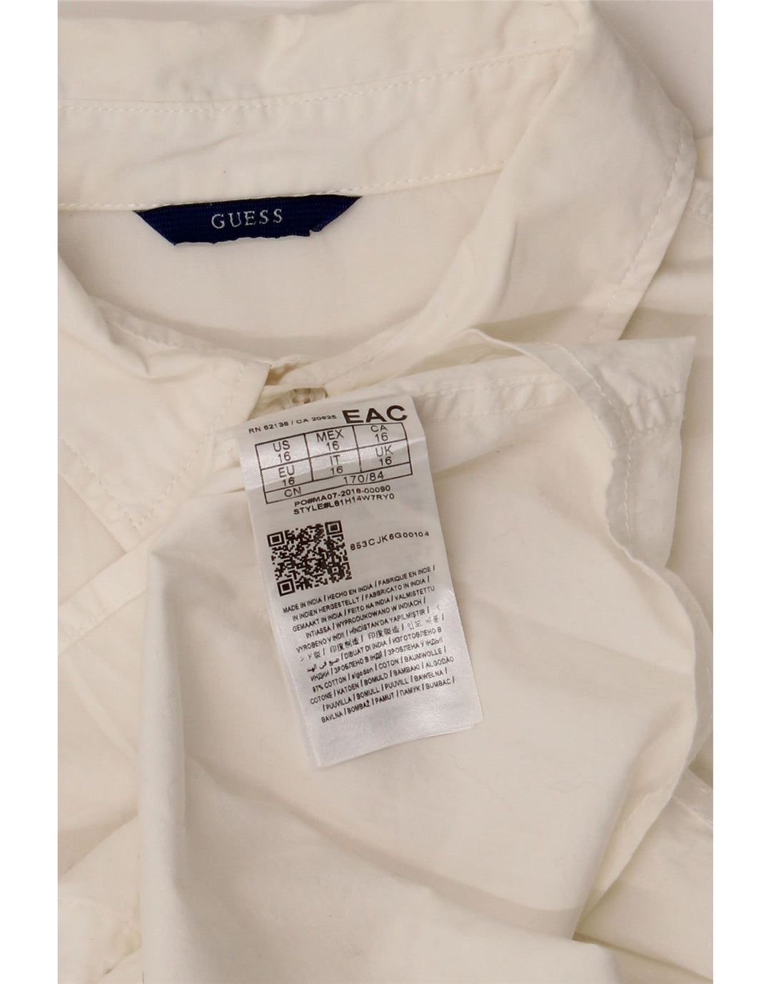 Πουκάμισο Guess Boys 15-16 ετών Λευκό βαμβακερό