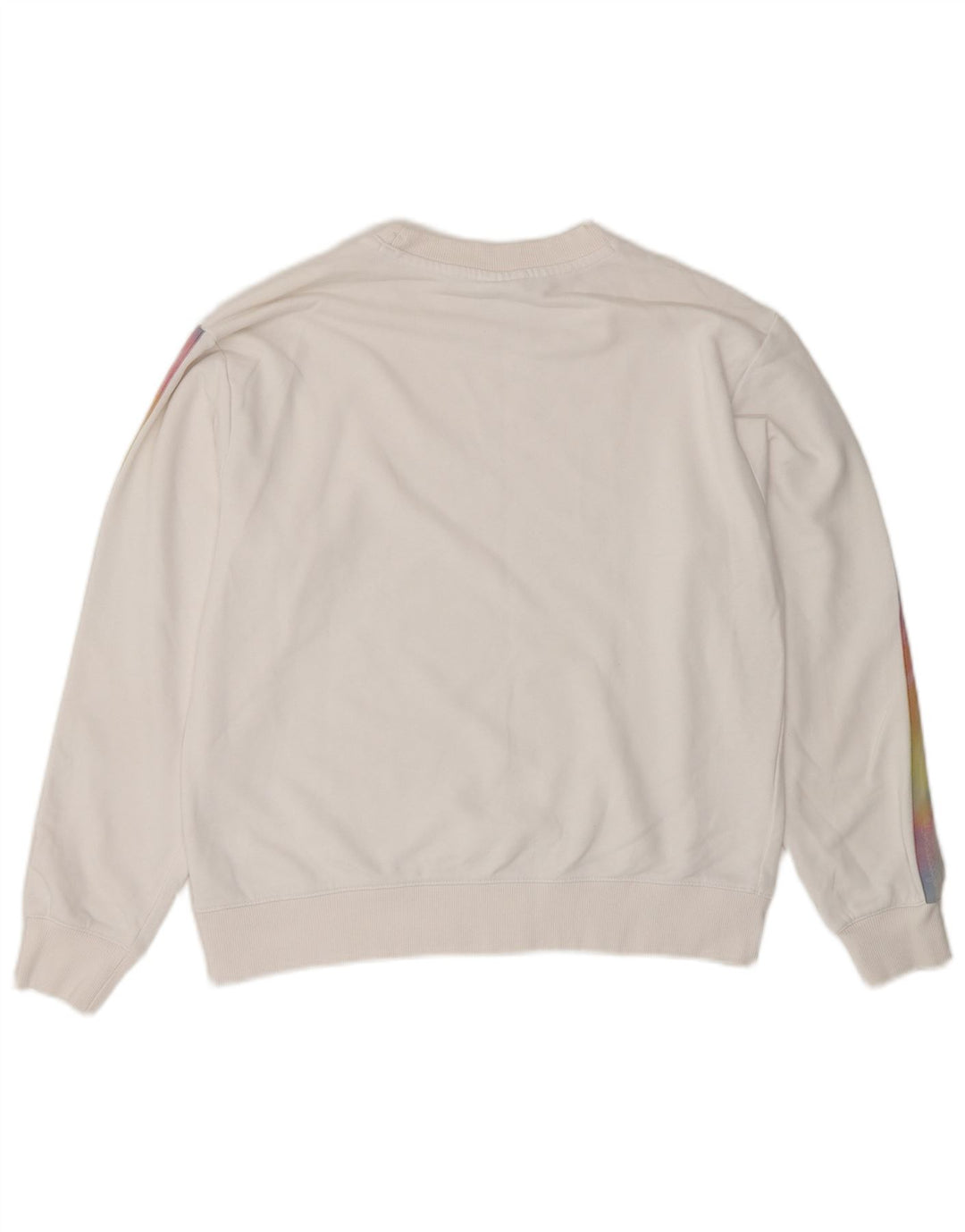 CHAMPION Womens Graphic Sweatshirt Jumper UK 10 Small White Colourblock