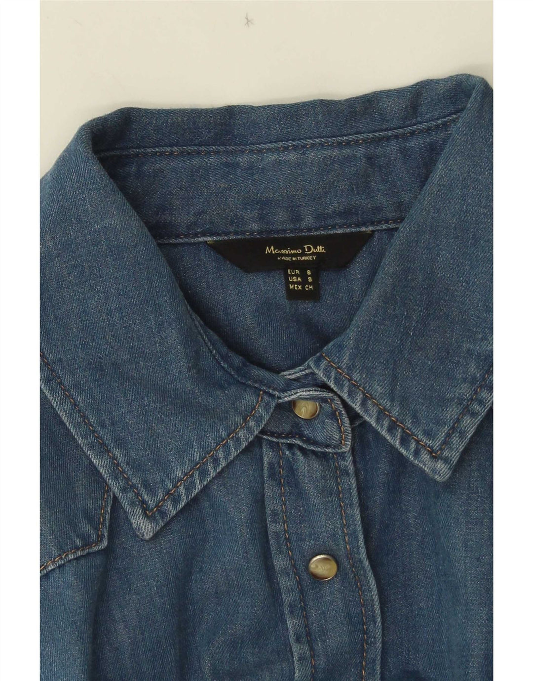 Massimo Dutti Γυναικείο τζιν πουκάμισο UK 10 Small Blue