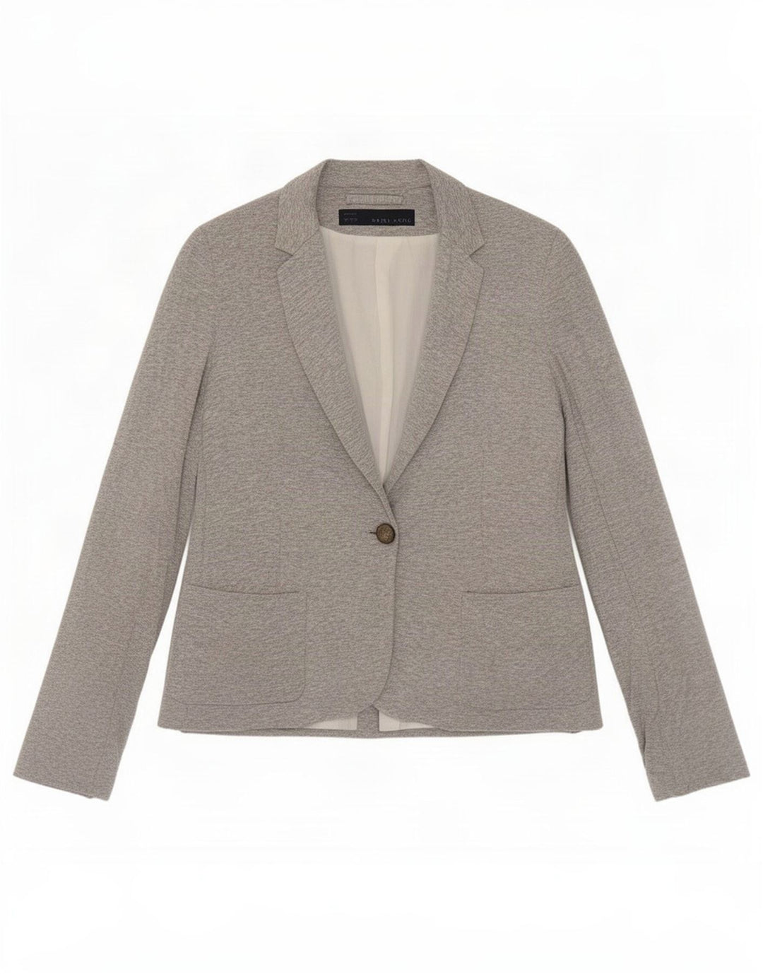 Zara Γυναικείο σακάκι 1 κουμπιού blazer UK 10 Small Grey Flecked