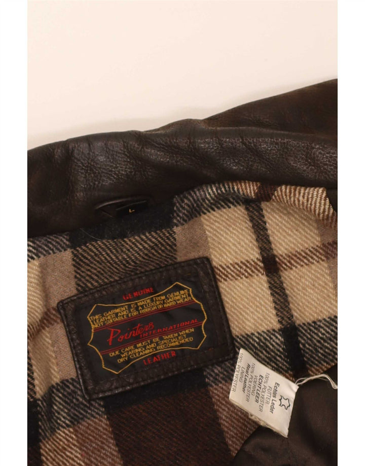 Ανδρικό Δερμάτινο Μπουφάν Pointers UK 40 Large Brown