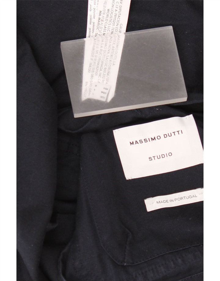 Massimo Dutti Ανδρικό Utility Jacket UK 40 Large Navy Blue Cotton