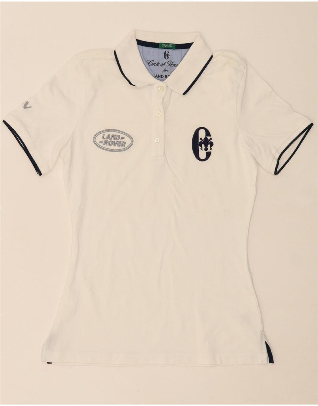 Womens Graphic Polo Shirt UK 10 Small