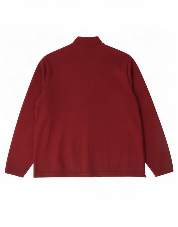 Marks & Spencer Γυναικείο Fleece Jacket UK 22 3XL Βουργουνδίας Πολυεστέρας