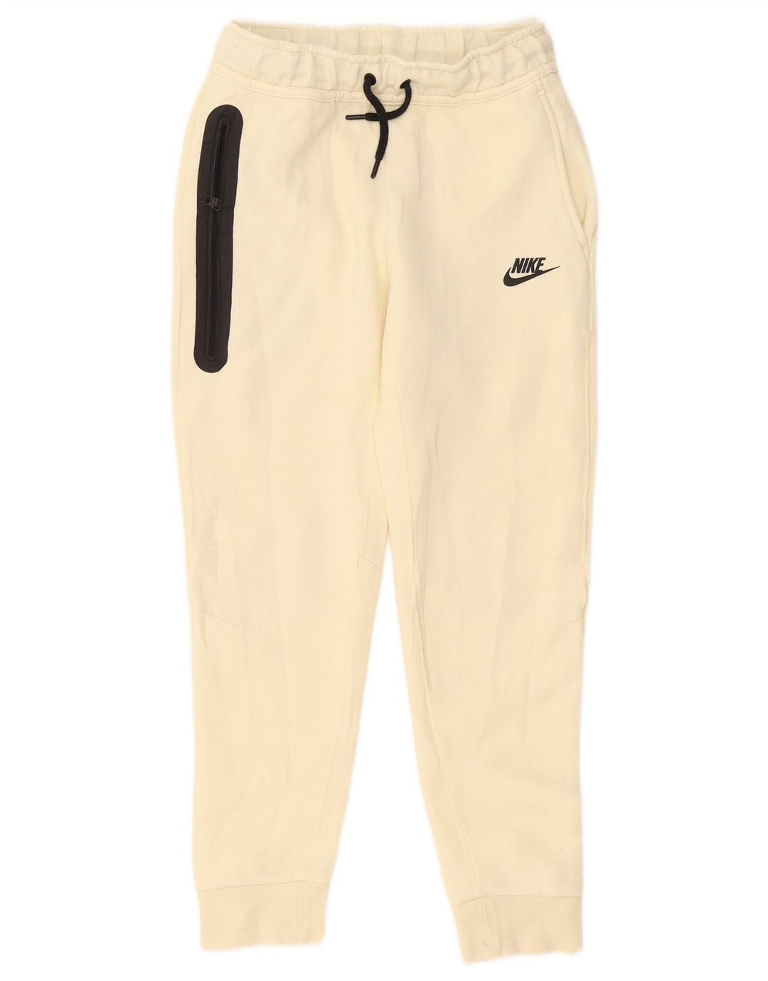NIKE Boys Tracksuit Trousers Joggers 10-11 ετών Medium Off White