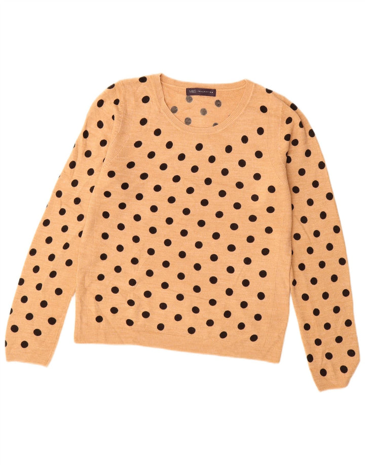 MARKS & SPENCER Γυναικείο πουλόβερ με λαιμόκαυστο UK 10 Small Beige