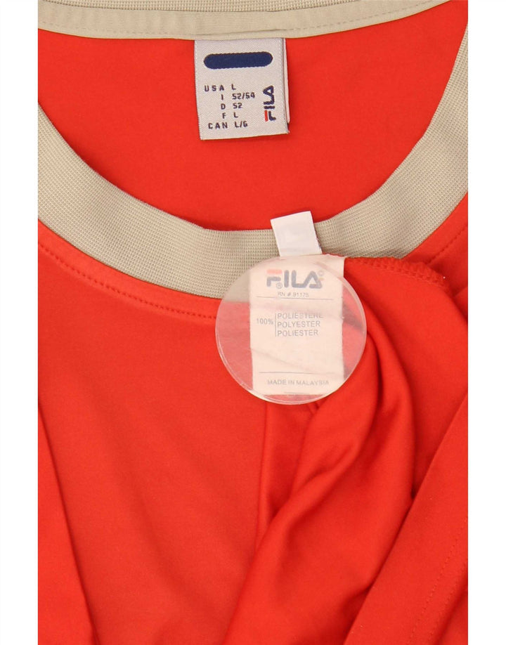 Ανδρικό T-Shirt Fila Top IT 52/54 Μεγάλο κόκκινο χρώμα πολυεστέρα