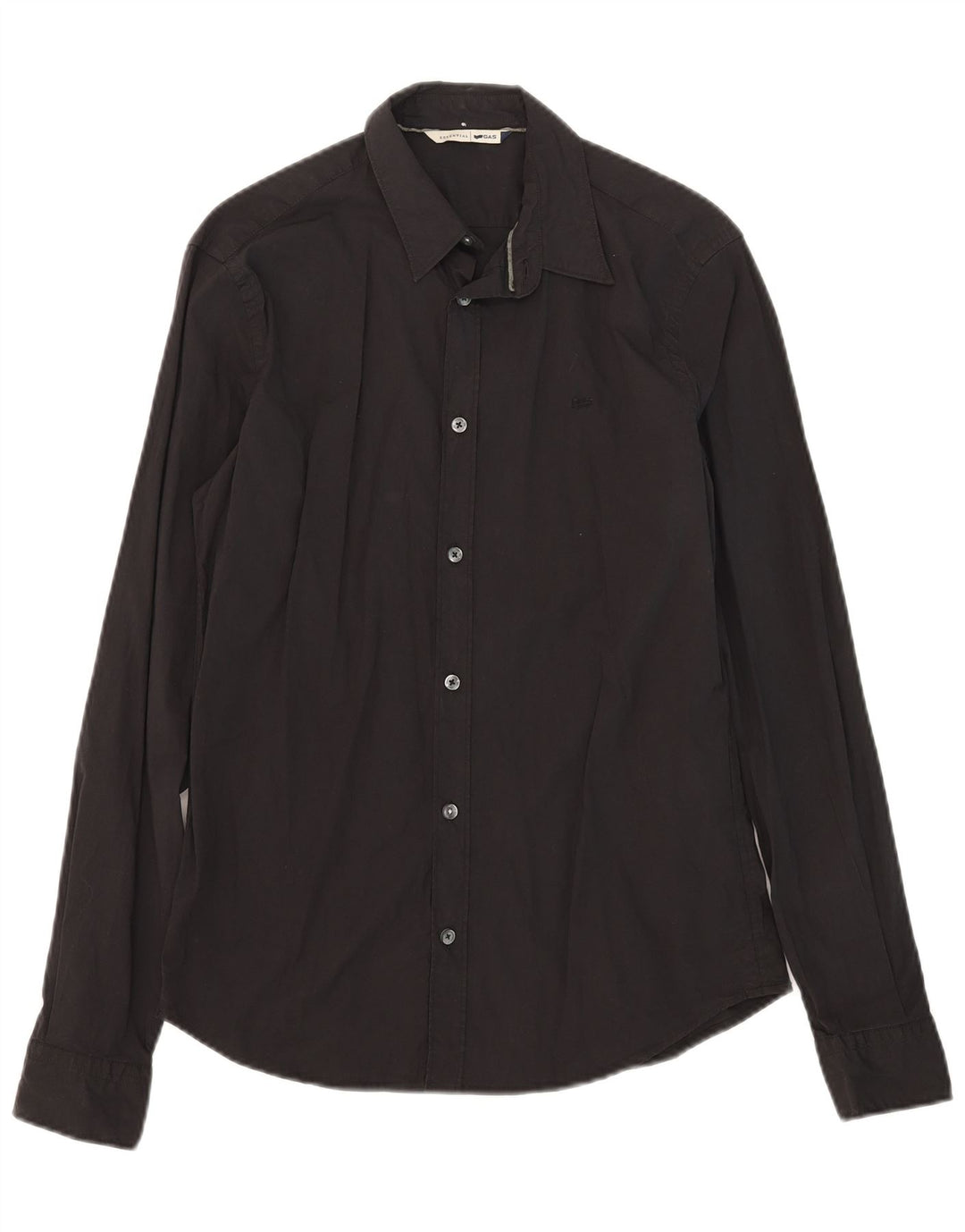 Ανδρικό πουκάμισο Gas Μικρό μαύρο βαμβακερό