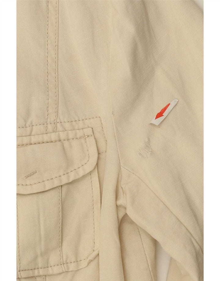 Zara Γυναικείο Utility Jacket UK 12 Medium Beige Βαμβακερό